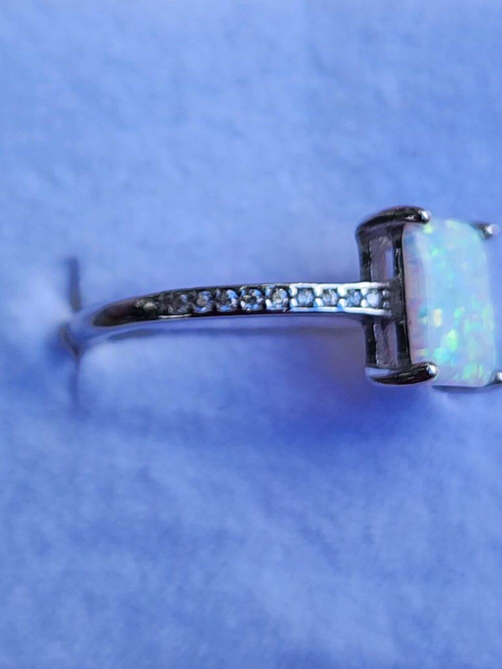 Lab Created Opal Ring - Picture 2 of 6